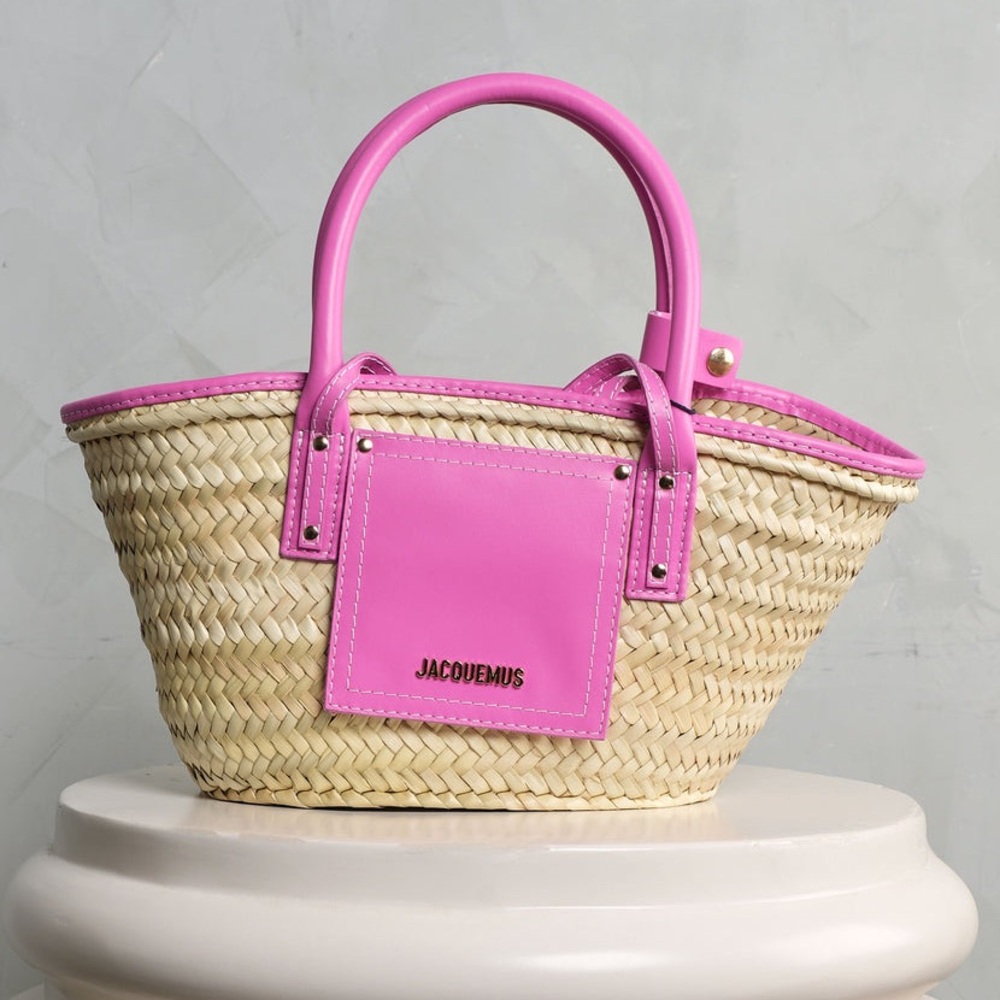 Jacquemus Le Petit Panier Soli Basket Bag (Pink) - Picture 1 of 17